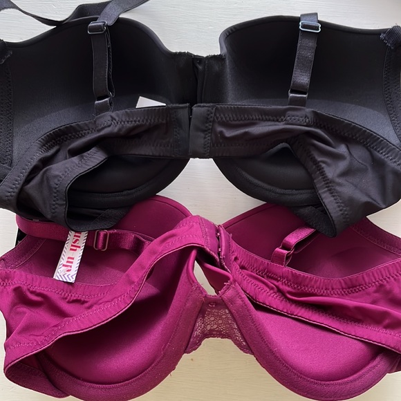 Bundle Maidenform Self Expressions every day push-up bra. Eggplant & black - Picture 6 of 7